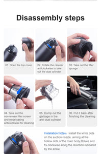 Car Vacuum Cleaner Portable Wireless Handheld Auto Vacuum Cleaner