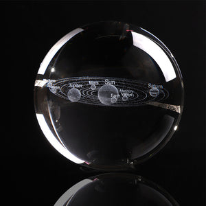 Laser Engraved Solar System Ball 3D Miniature