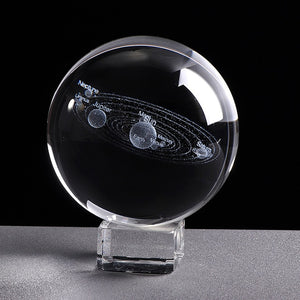 Laser Engraved Solar System Ball 3D Miniature